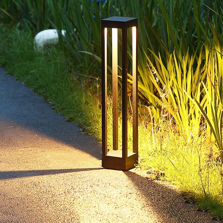 Thrisdar Outdoor Waterproof Lawn Lamp Modern Simple Garden Landscape Pillar light Pathway landscape Villa Garden Bollard Light