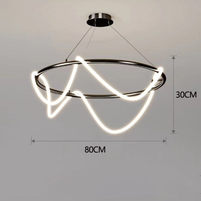 Modern Long Hose Led Ceiling Chandelier for Table Dining Room Kitchen Bar Pendant Lighting Suspension Design Lusters Luminaires