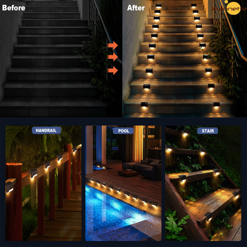 Dropshopping Solar Lamp Path Deck Outdoor LED Lights Waterproof Balcony Lights Home Decor for Pathway Yard Patio Steps Fence