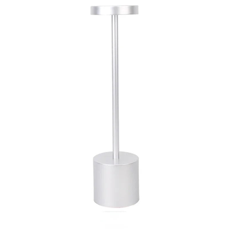 Portable Modern Aluminium Led Dimmable Restaurant Cordless Table Lamp With Usb Rechargeable Battery For Hotel Bar Dinning Room