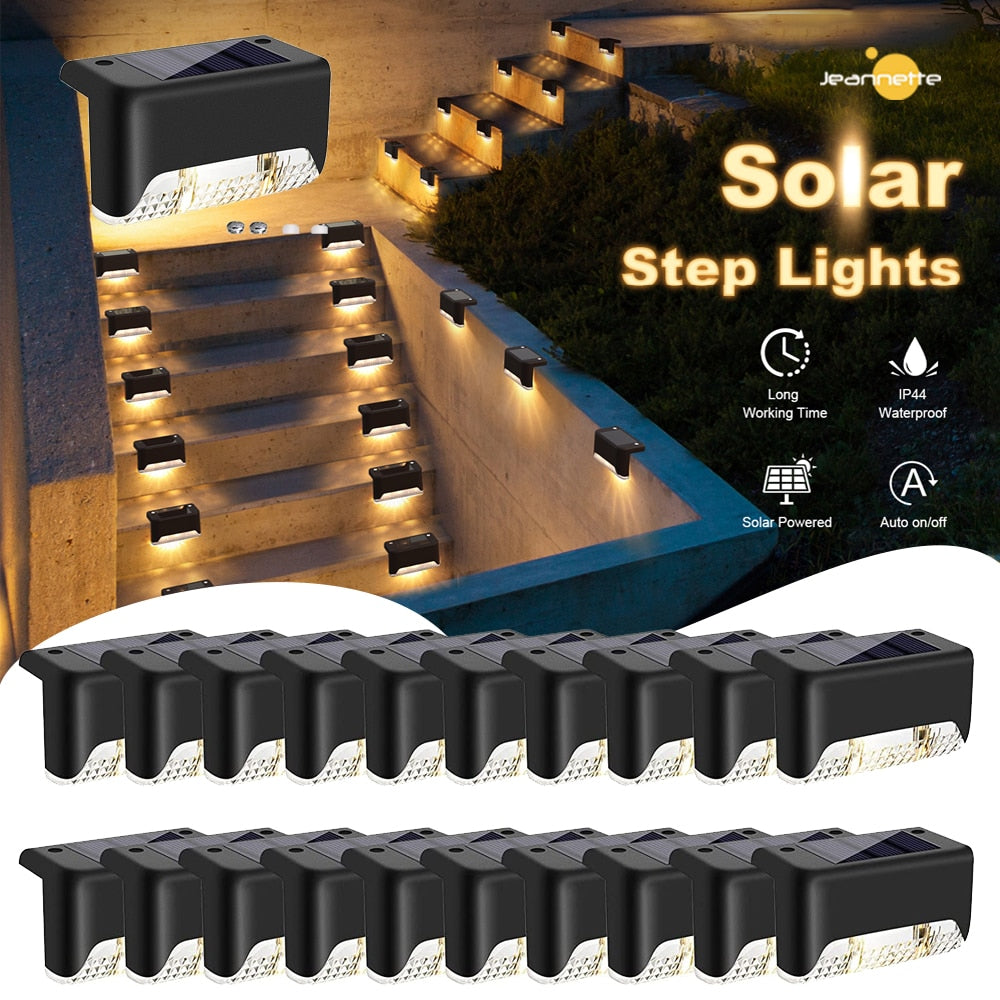 Dropshopping Solar Lamp Path Deck Outdoor LED Lights Waterproof Balcony Lights Home Decor for Pathway Yard Patio Steps Fence